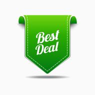 Best Deal Green Label Icon Vector Design