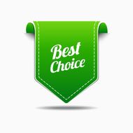 Best Choice Green Label Icon Vector Design