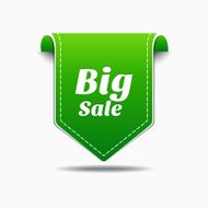 Big Sale Green Label Icon Vector Design N2