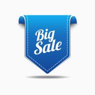Big Sale Blue Label Icon Vector Design