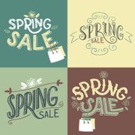 Spring sale labels set