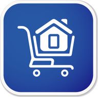 house shopping sq sticker