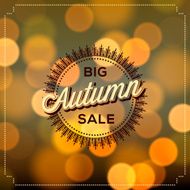 Autumn Sale poster bokeh background