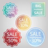 Vector Low Poly labels
