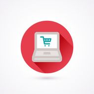 Flat icon Buy online