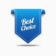 Best Choice Blue Label Icon Vector Design