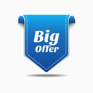 Big Offer Blue Label Icon Vector Design