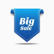 Big Sale Blue Label Icon Vector Design N2