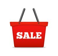 Shopping Basket with Sale Word
