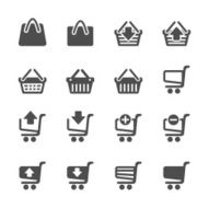 shopping icon set 4 vector eps10
