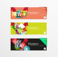 Set of banners with stickers labels and elements for sale N43