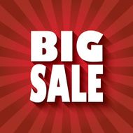 Big sale poster design with bold font and long flat