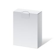 Realistic White Package Box For Software