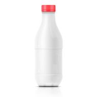 White milk plastic bottle template