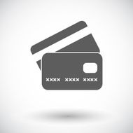 Credit card flat single icon
