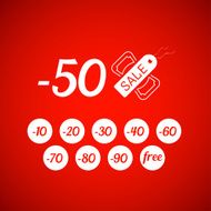Sale symbol with percent discount tag and dollar icon N2