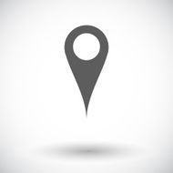Map pointer single flat icon N19