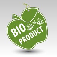 green bio product tag label