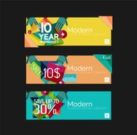 Set of banners with stickers labels and elements for sale N44