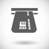 Credit card single flat icon N2