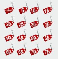 season sale tags Vector