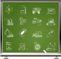 different kind of business and industry icons