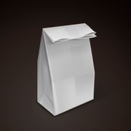 blank gray paper bag
