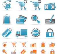 Internet icons for online shop