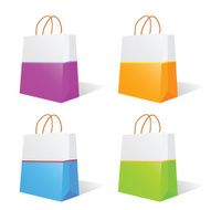 paper bag vector illustration in two color