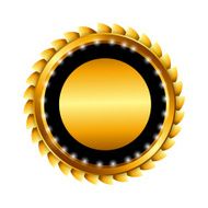 Gold Label Sign Template Vector Illustration N2