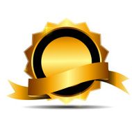 Gold Label Sign Template Vector Illustration N3