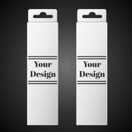 White Package Box Illustration Isolated On Black Background Product Packing N32