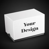 White Package Box Illustration Isolated On Black Background Product Packing N34