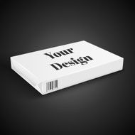 White Package Box Illustration Isolated On Black Background Product Packing N37