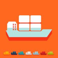 Flat design ship N2