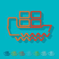 Flat design ship N3