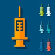 Flat design syringe