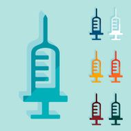 Flat design syringe N4