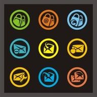Web Icons - E-mail and Online Shopping