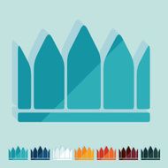 Flat design crown