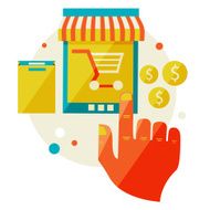 online shopping Sale Laptop and smart phone with awning N2