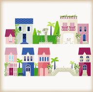 set of buildings