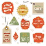Stickers &amp; Labels for Christmas and New Year
