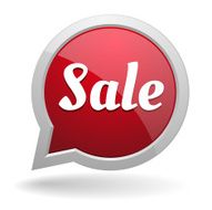 Big red sale speech bubble