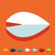 Flat design leaf N3