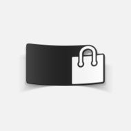 realistic design element shopping bag package N2
