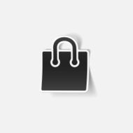 realistic design element shopping bag package N3