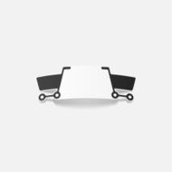 realistic design element grocery cart