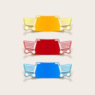 realistic design element grocery cart N2