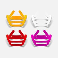 realistic design element food basket N5